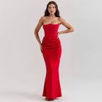 Womens Formal Dress Corset Evening Gown