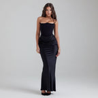 Womens Formal Dress Corset Evening Gown