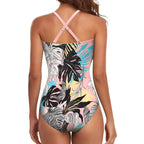 Women's One Piece High Waist Swimwear Tummy Control Cutout