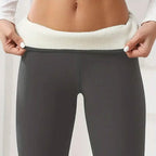 Women's Plush Lined Sherpa Leggings High-Stretch Yoga Pants