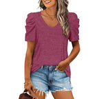 Women's Summer V-Neck Casual T-Shirt