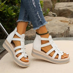 Women's Sandals Platform Wedge Open Toe Adjustable Strap Shoes