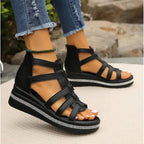 Women's Sandals Platform Wedge Open Toe Adjustable Strap Shoes
