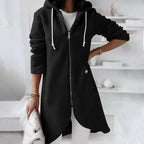 Women's Zip Hoodie Sweatshirt Pullover Sherpa Fleece Pocket Zip Up