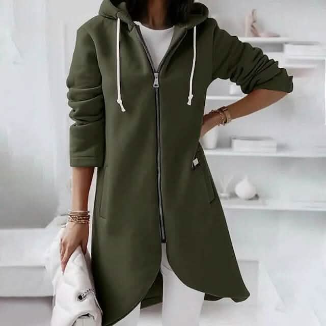 Women's Zip Hoodie Sweatshirt Pullover Sherpa Fleece Pocket Zip Up