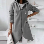 Women's Zip Hoodie Sweatshirt Pullover Sherpa Fleece Pocket Zip Up