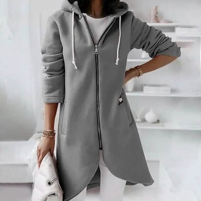 Women's Zip Hoodie Sweatshirt Pullover Sherpa Fleece Pocket Zip Up