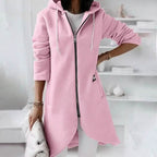 Women's Zip Hoodie Sweatshirt Pullover Sherpa Fleece Pocket Zip Up