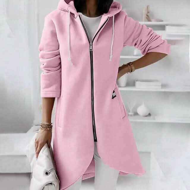 Women's Zip Hoodie Sweatshirt Pullover Sherpa Fleece Pocket Zip Up