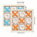 Wood Tic-Tac Toe XOXO Board Game