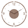 Wooden Wall Clock in Scandinavian Design, Minimalist