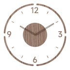 Wooden Wall Clock in Scandinavian Design, Minimalist