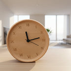 WOODMORN: Beech wood alarm clock for sophisticated home decor