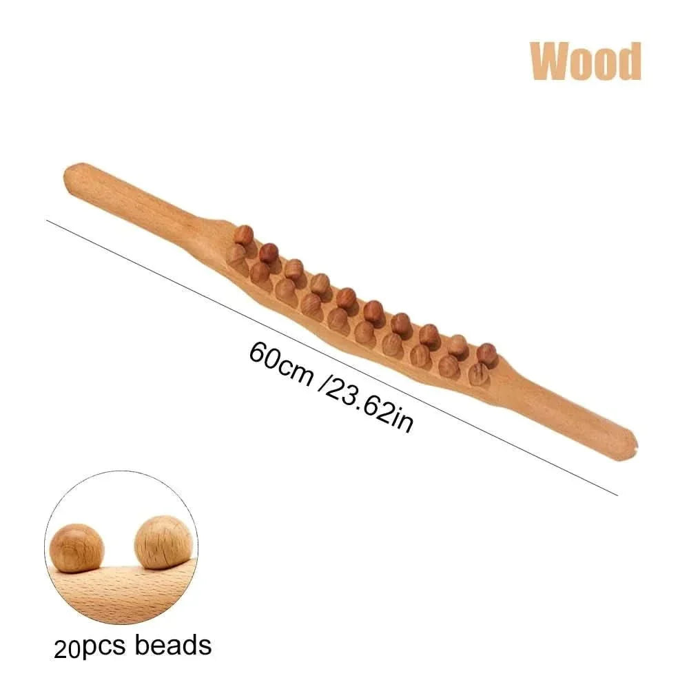 WOOLEASE – Natural Wood Gua Sha Massage Stick
