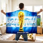 World Cup Argentina Flag Banner Fan Cape Soccer