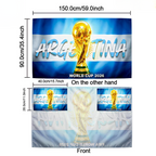 World Cup Argentina Flag Banner Fan Cape Soccer
