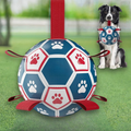 World Cup Interactive Dog Toy Durable Ball Mesh Rope Grip