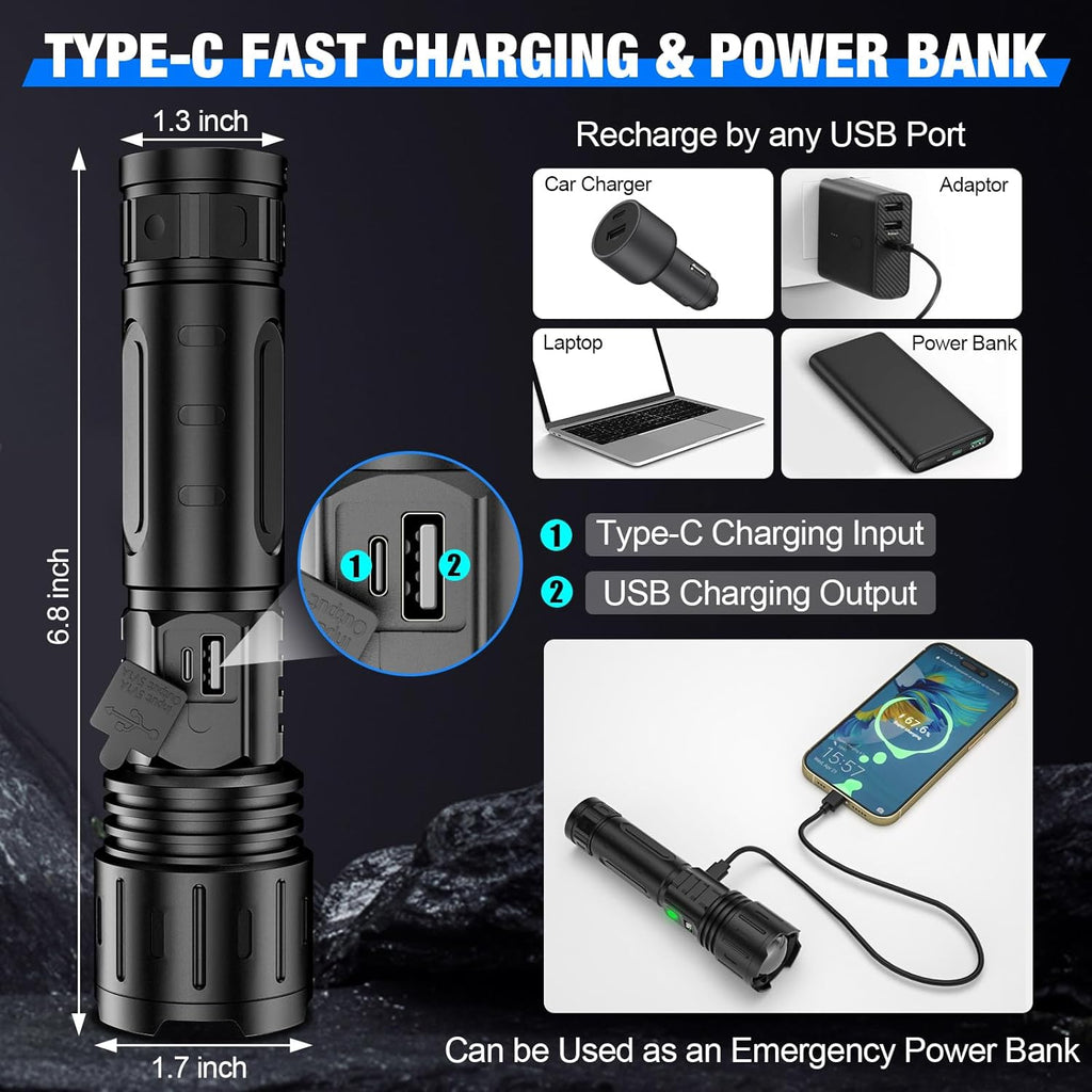 High Lumens Tactical LED Flashlight