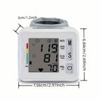 Wrist Blood Pressure Monitor with LCD Display, Adjustable Cuff with Irregular Heartbeat Detection