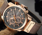 Men's Leather Strap Chronograph Watch