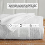 100% Cotton Woven Texture Bath Towel Set - Marbella Collection