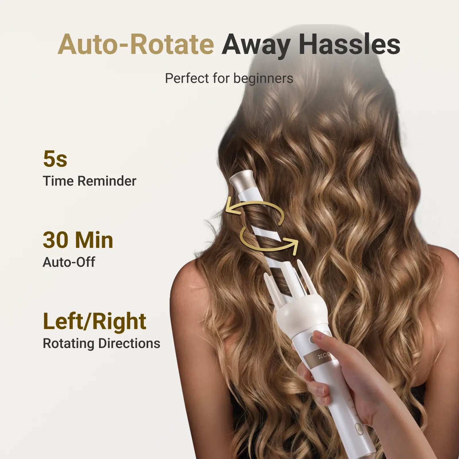 3-in-1 Automatic Rotating Curling Wand Set