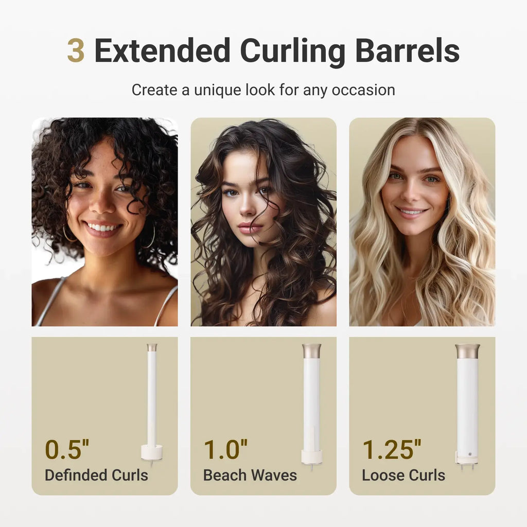 3-in-1 Automatic Rotating Curling Wand Set