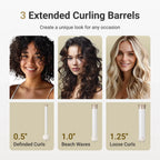 3-in-1 Automatic Rotating Curling Wand Set