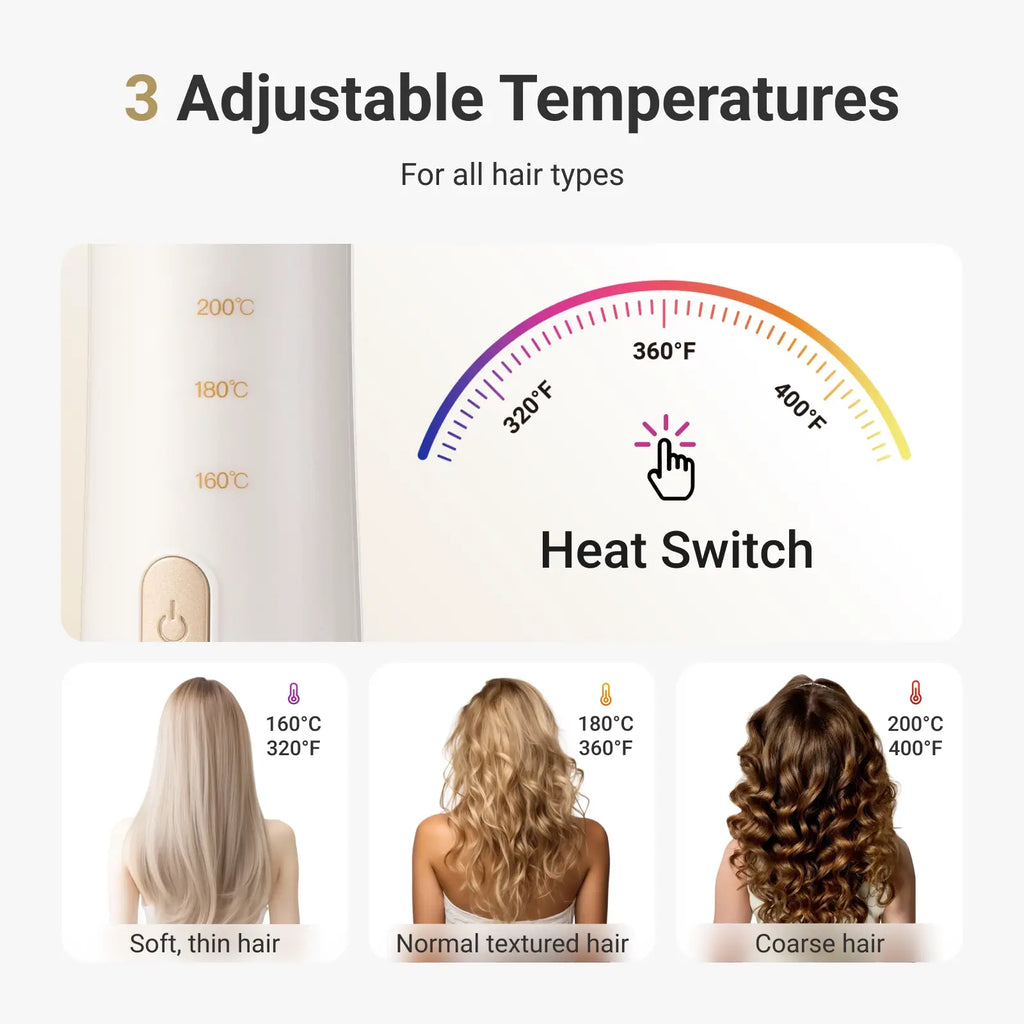 3-in-1 Automatic Rotating Curling Wand Set