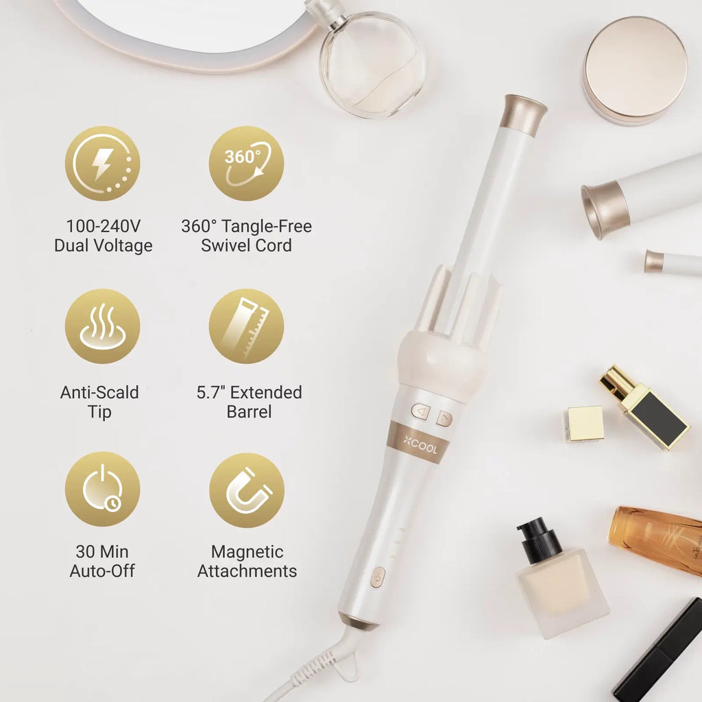 3-in-1 Automatic Rotating Curling Wand Set