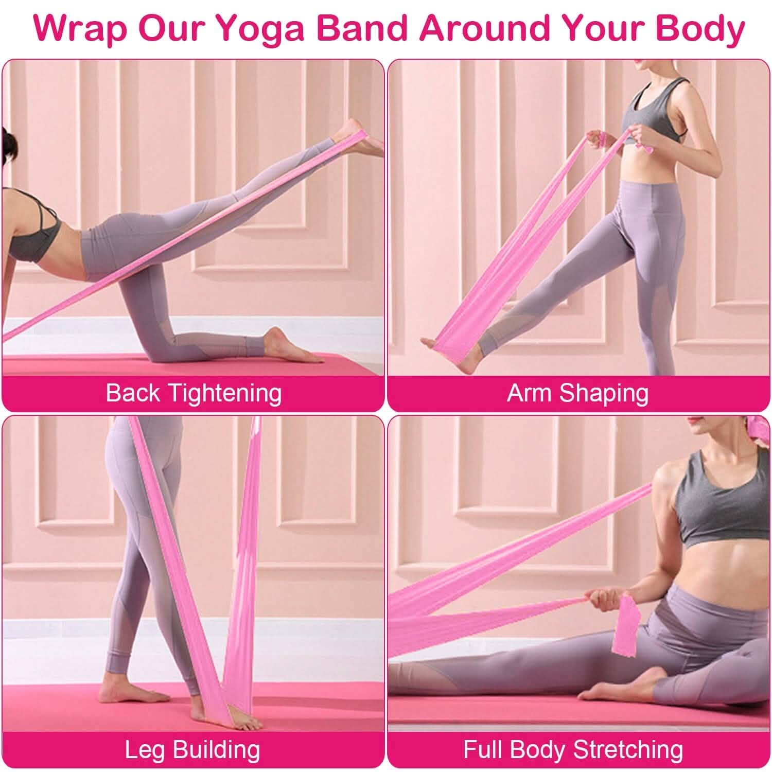 Yoga Resistance Band 3 Sets Non-Toxic Skin-Friendly