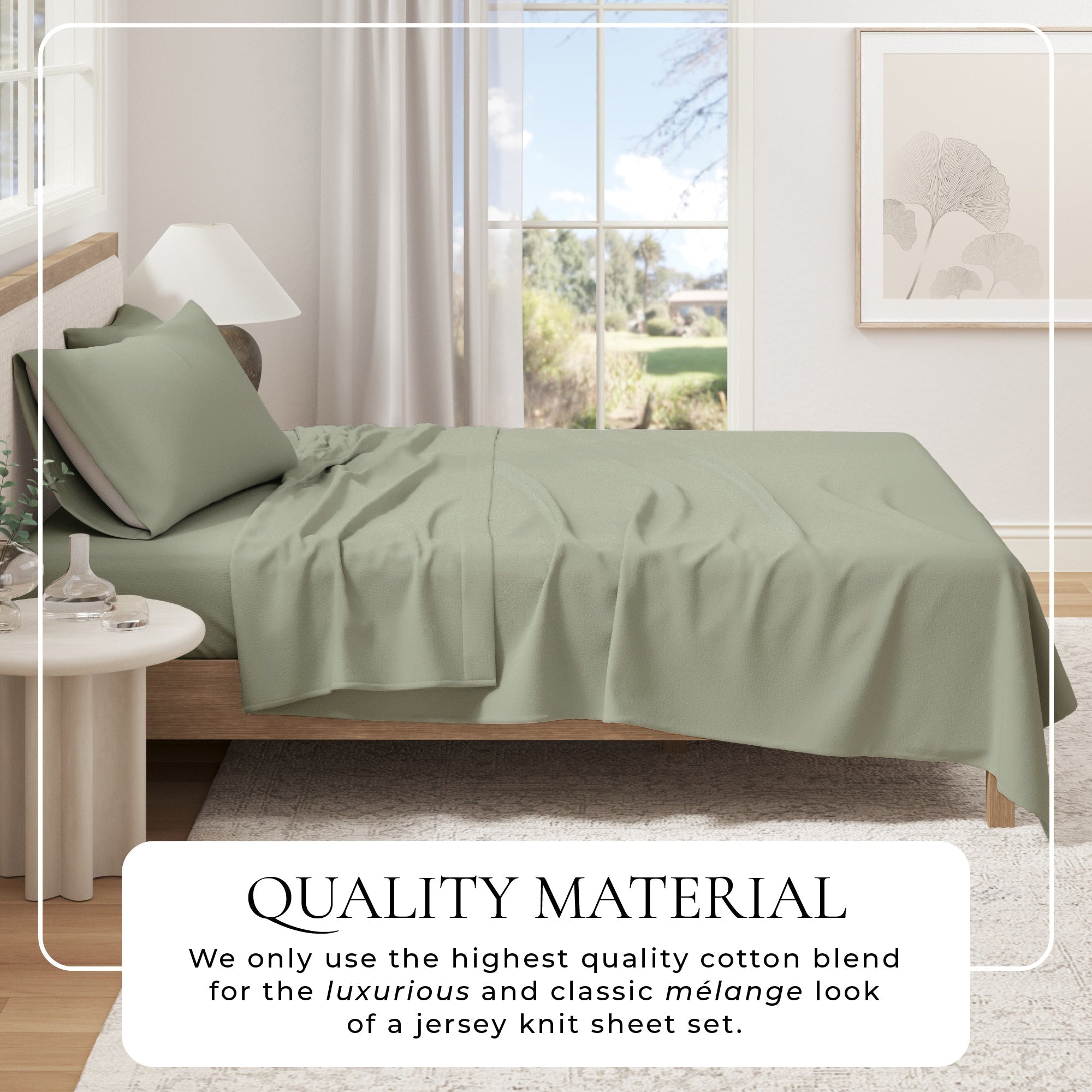 100% Organic Cotton Jersey Knit Sheets