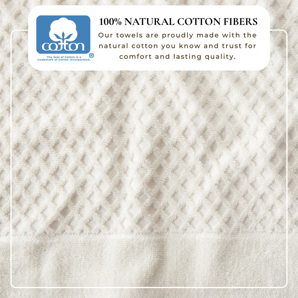 Cotton Diamond Waffle Weave Bath Towel Set - Grayson Collection