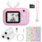 Zero Ink Selfie Camera 1080P HD Video Recorder with Dual Lens 3 Roll Print Papers