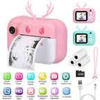 Zero Ink Selfie Camera 1080P HD Video Recorder with Dual Lens 3 Roll Print Papers