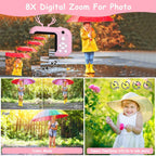 Zero Ink Selfie Camera 1080P HD Video Recorder with Dual Lens 3 Roll Print Papers