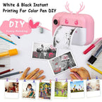 Zero Ink Selfie Camera 1080P HD Video Recorder with Dual Lens 3 Roll Print Papers