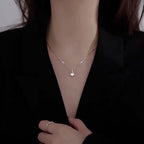 Zirconia Water Drop Pendant Clavicle Chain Necklace